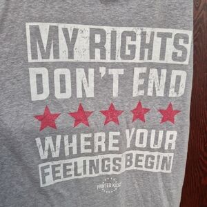 Gray and Red Women's Tank Top